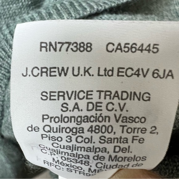 Madewell Merino Wool Blend Sweater Crew Neck Green Size M Essential Contemporary - Picture 8 of 10